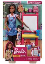 Barbie Profissões Professora de Arte Morena GJM30