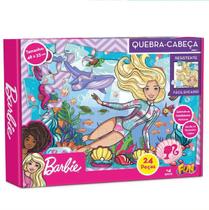 Barbie quebra-cabeca 24pcs cartonado fácil perfeito encaixe
