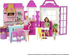 Barbie Restaurante Cozinha e Grill, 30+ Peças & 6 Áreas, Presente para 3-7 Anos