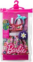 Barbie Roupas e Acessórios Conjunto Top Saia Floral Tiara Bolsa Barbie Roupas e Acessórios Conjunto Top Saia Floral Tiara Bolsa