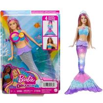 Barbie Sereia Com Luz Arco Íris Que Brilha Na Água Mattel