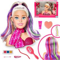 Barbie Styling Head 21cm Pupee com Maquiagem e Acessórios Oficial