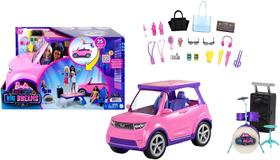 Barbie: SUV Rosa 2 Lugares com Palco, Bateria & Acessórios de Show, Presente p/ Crianças de 3 a 7 Anos