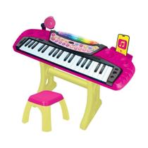 Barbie Teclado com Microfone e Banquinho - Fun Divirta-se Barbie Teclado com Microfone e Banquinho - Fun Divirta-se