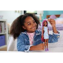 Barbie Totally Hair Vestido Roxo e Cabelo Neon - Mattel