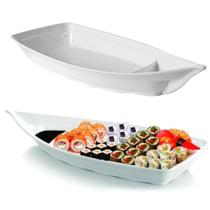 Barca para Sushi Melamina 42cm Branca - Ideal Japonesa