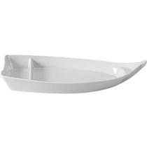 Barca para Sushi Sashimi Melamina Branca Profissional Servir Travessa Barco Gourmet Mix Barca para Sushi Sashimi Melamina Branca Profissional Servir Travessa Barco Gourmet Mix