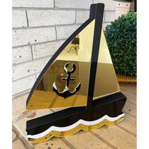 Barco 01 Em Mdf Decoryou - Ref 342 Ouro