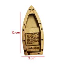 Barco Barquinho de Pesca Maravilhosa em MDF Personalizável Barco Barquinho de Pesca Maravilhosa em MDF Personalizável