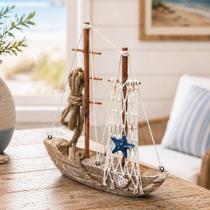 Barco Barquinho Madeira Rustico Decoração Casa Praia Náutico Barco Barquinho Madeira Rustico Decoração Casa Praia Náutico