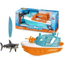 Barco Brinquedo Com Tubarão Shark Wave Praia E Piscina - Usual Brinquedos