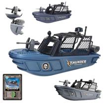 Barco De Brinquedo Thunder Comando Flutua Na Água Acessórios - Usual Brinquedos