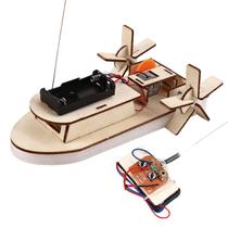 Barco de controle remoto OULUN 3D de madeira para crianças de 12 anos ou mais