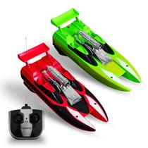 Barco Lancha Controle Remoto Sem fio Alcance 3 Metros Criança Píscina Lagos
