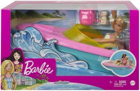 Barco Lancha Da Barbie E Pet Cachorrinho - Mattel Grg30