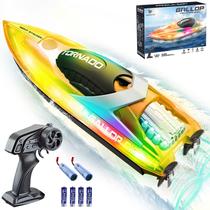 Barco RC OSWIN HJ819 - 15+ MPH - Para Piscina e Lago - Com Luz LED