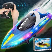 Barco RC RANFLY - Controle Remoto, 15+ MPH, com Luzes LED