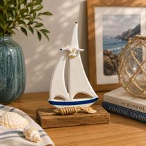 Barco veleiro decorativo de madeira 14*4*18 cm Barco veleiro decorativo de madeira 14*4*18 cm