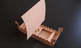 Barco Viking Miniatura 3d Corte à Laser em MDF - Neusa Artesanatos