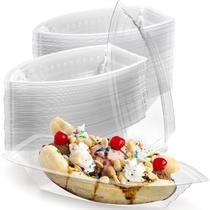 Barcos de comida de plástico descartáveis ZEAYEA Banana Split 360mL x120