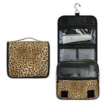 Bardic Pendurado Viagem Saco de Higiene Pessoal Vintage Leopardo Impressão de Grande Capacidade Maquiagem Saco Cosmético Portátil Kit Organizador
