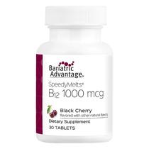 Bariatric Advantage B-12 Speedy Melts, suplemento de vitamina B12 de 1000 mcg, fusão rápida com 200 mcg de ácido fólico para suporte nutricional cereja preta, 30 unidades