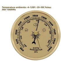 Barômetro e Termômetro de Parede - Estação Meteorológica de Metal (960-1060hPa)
