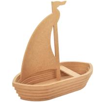 Barquinho barco de madeira a vela GG