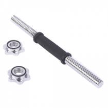 Barra 40cm Macica Cromada c/ rosca Emborrachada estrela 25mm - liveup