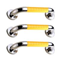 Barra Alça Apoio 40cm Kit 3 Uni Suporte Aco Inox Pcd Acessibilidade Criança Idoso Gestante Escada Corrimao Banheiro