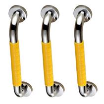 Barra Alca Apoio 40cm Kit 3 Uni Suporte Inox Antiderrapante Box Banheiro Gestante Idoso PCD Evita Acidentes Seguranca
