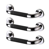 Barra Alca Apoio 40cm Kit 3 Uni Suporte Inox Antiderrapante Box Banheiro Idoso Gestante PCD Evita Acidentes Seguranca