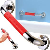 Barra Alça Apoio 40cm Suporte Antiderrapante Acessivel Pcd Cadeirante Gestante Idoso Criança Box Banheiro Escada Corrimao Segurança