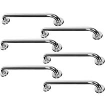 Barra Alça Apoio 50cm Aço Inox Kit 6 Uni Idoso Gestante Cadeirante Acessibilidade Box Banheiro Escada Corrimao Segurança Barra Alça Apoio 50cm Aço Inox Kit 6 Uni Idoso Gestante Cadeirante Acessibilidade Box Banheiro Escada Corrimao Segurança