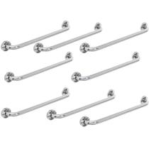 Barra Alça Apoio 50cm Aço Inox Kit 8 Uni Anti Queda Idoso Gestante Acessibilidade PCD Segurança Banheiro Escada Corrimao