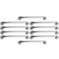 Barra Alça Apoio 50cm Kit 10 Uni Suporte Anti Queda Idoso Gestante Cadeirante Acessibilidade PCD Segurança Banheiro Box Corrimao Escada