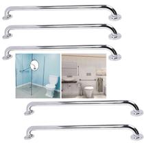 Barra Alça Apoio 60Cm Inox Kit 5 Uni Suporte Anti Queda Idoso Gestante Cadeirante Deficiente Box Banheiro Casa Esacada Multiuso