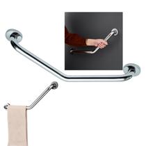 Barra Alça Apoio Angular 25X25cm Acessibilidade PCD Idoso Gestante Criança Suporte Anti Queda Evita Acidentes Barra Alça Apoio Angular 25X25cm Acessibilidade PCD Idoso Gestante Criança Suporte Anti Queda Evita Acidentes