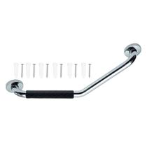 Barra Alça Apoio Angular 25X25cm Antiderrapante Borracha Silcione Acessibilidade Criança Idoso Gestante Segurança