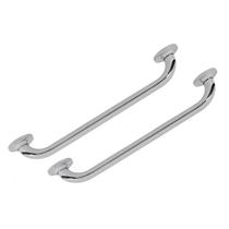 Barra Alça Apoio Kit 2 uni Inox 30cm Idoso Criança Gestante PCD Segurança Anti Queda Acidentes Box Escada Corrimao