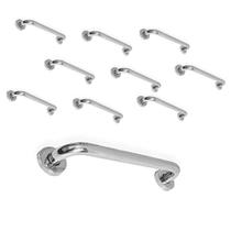 Barra Alça de Apoio 30Cm Inox Kit 10 Unidades Anti Queda Evita Acidente Idosos Crianças Cadeirante Gestante