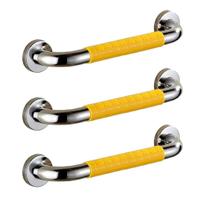Barra Alça de Apoio 40cm Kit 3 Uni Suporte Antiderrapante Banheiro Box Criança Idoso Cadeirante Gestante Acessibilidade