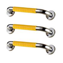 Barra Alca De Apoio 40cm Kit 3 Uni Suporte Inox Antiderrapante Anti Queda Acessibilidade PCD Idoso Box Banheiro