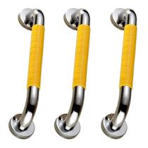 Barra Alca De Apoio 40cm Kit 3 Uni Suporte Inox Antiderrapante Anti Queda Idoso Gestante Acessibilidade Box Corrimao