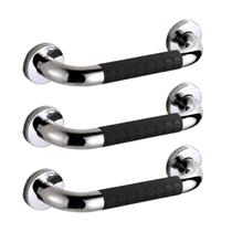 Barra Alca De Apoio 40cm Kit 3 Uni Suporte Inox Antiderrapante PCD Idoso Gestante Anti Queda Box Escada Banheiro