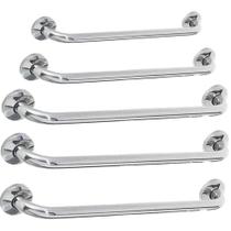 Barra Alça De Apoio Inox Kit 5 Uni Box Acessibilidade