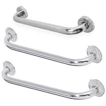 Barra Alça de Apoio Kit 30cm 40cm 50cm Box Banheiro Segurança Suporte Anti Queda Evita Acidentes Acessibilidade PCD