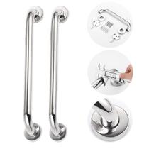 Barra Alça Seguranca Apoio Corrimão Banheiro 40cm Alta Qualidade Inox 2 Pcs Nota Fiscal Pronta Entrega