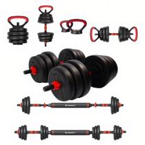 Barra Anilha Halter Kettlebell Kit Musculação Completo - 25kg Barra Anilha Halter Kettlebell Kit Musculação Completo - 25kg