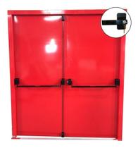 Barra Anti Panico Para Porta Dupla Com Maçaneta C/ Chave